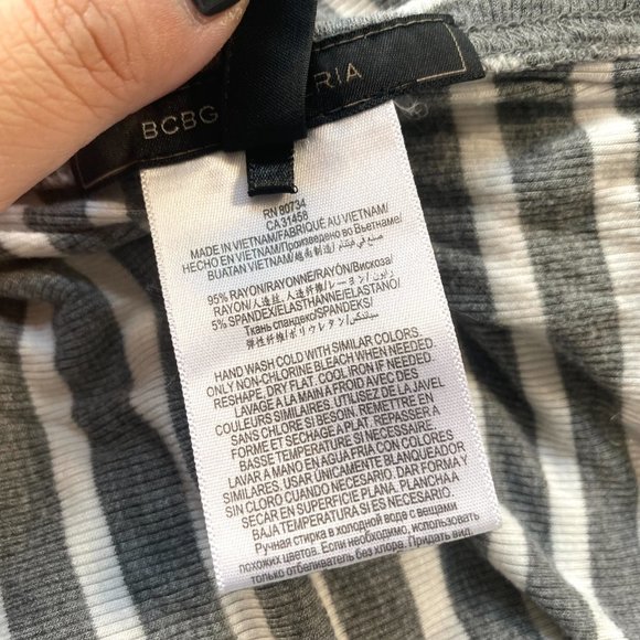 BCBGMAXAZRIA Striped Draped Cardigan - Picture 8 of 8